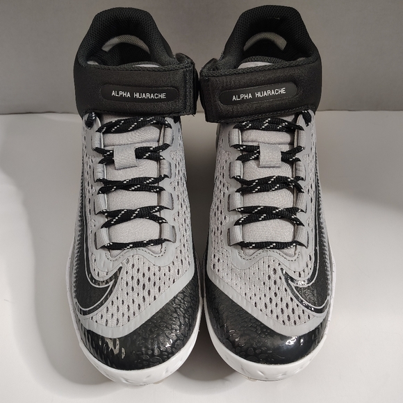 Nike Gray Alpha Huarache Elite 4 Mid Metal Baseball Cleat  Men’s Size 7 NEW main image 5